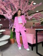 Calça alfaiataria Ludmilla rosa