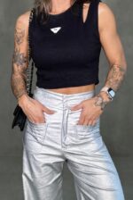 Cropped ribana Maia preto - Imagem 2