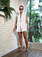 Colete alfaiataria Isis off white