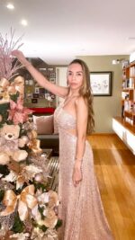 Vestido Cecília paetê rose - Imagem 3