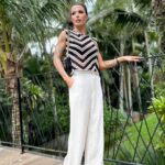 Calça pantacourt Yara off white