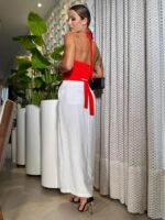 Saia risca de giz Luci off white - Imagem 2