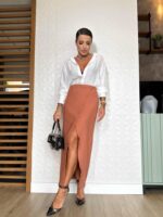 Saia transpassada Caty ferrugem