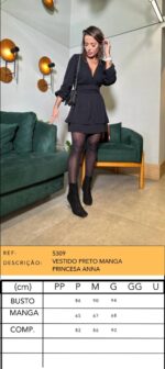 Vestido princesa Anna preto - Imagem 3