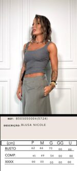 Blusa Nicole grafite - Imagem 4