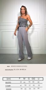 Blusa Mirela grafite - Imagem 3