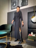 Vestido canelado Kelly preto - Imagem 2