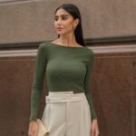 Blusa canelada manga longa