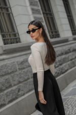 Blusa canelada manga longa - Imagem 6