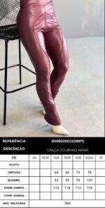 Calça courino Anna 2024 cherry - Imagem 3