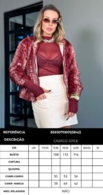 Casaco Joice vinho - Imagem 3