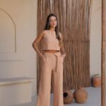 Conjunto calça e blusa + cinto Cleo