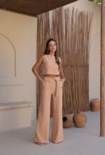 Conjunto calça e blusa + cinto Cleo