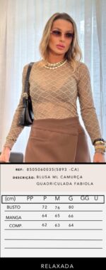 Blusa Fabiola camurça - Imagem 3