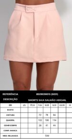 Shorts saia Abigail salmão - Imagem 3