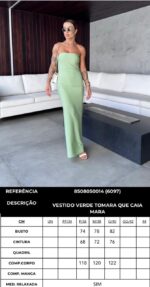 Vestido tomara que caia Mara verde - Imagem 4