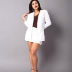 Blazer liso Cleo branco