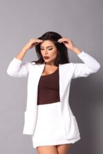 Blazer liso Cleo branco - Imagem 3