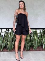 Conjunto linho preto - TAMANHO P