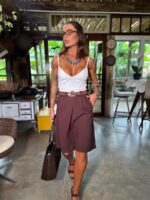 Bermuda Katy marrom escuro