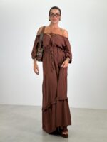 Vestido Alcione marrom