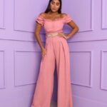 Conjunto pantalona rosa queimado - TAMANHO P