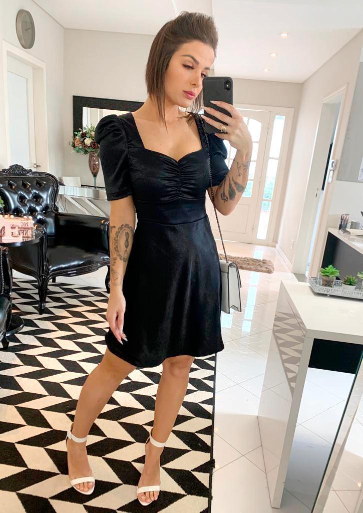 15343437020-3833.jpg Vestido cetim preto - Imagem 1