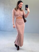 Vestido Naiara mascavo