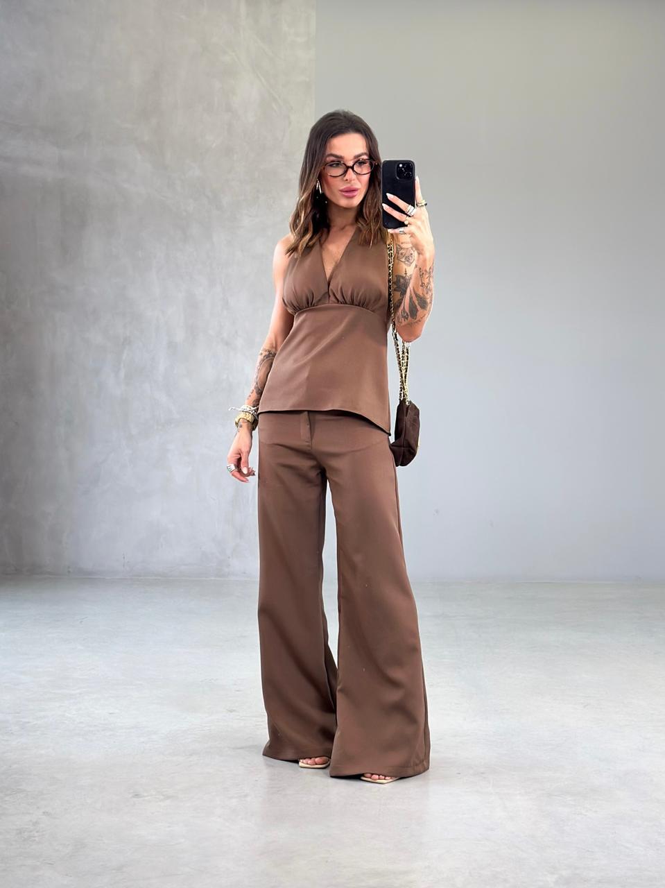 15374536703-65521.jpeg Conjunto Kate marrom - TAMANHO P - Imagem 1