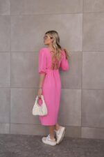 Vestido Rúbia rosa chiclete - Imagem 2