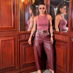 Calça Milene vintage wine
