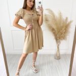 Vestido Ivy bege
