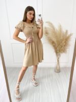 Vestido Ivy bege