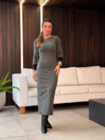 Vestido Alessandra grafite